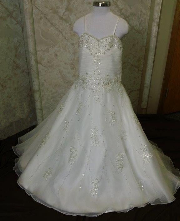 crystal beaded flower girl dress